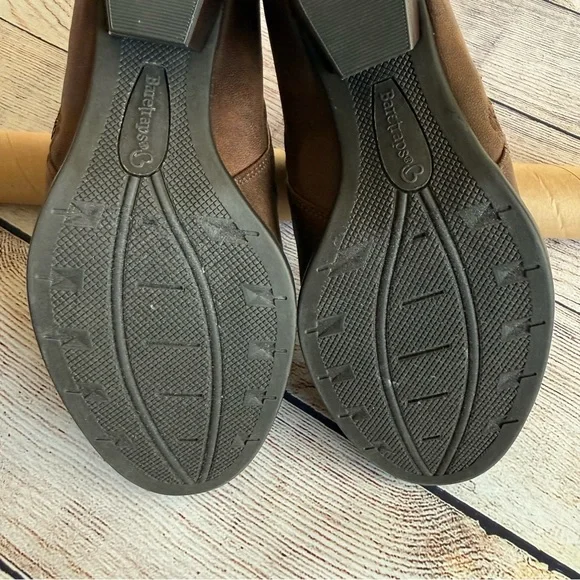 BareTraps Roper Zip Up Round Almond Toe Block Heel Brown Ankle Booties - Picture 8 of 11